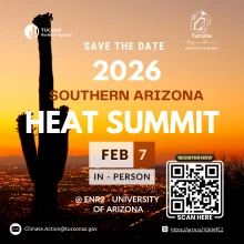 sunset image, white text reading 2026 Southern AZ Heat Summit on Feb 7th